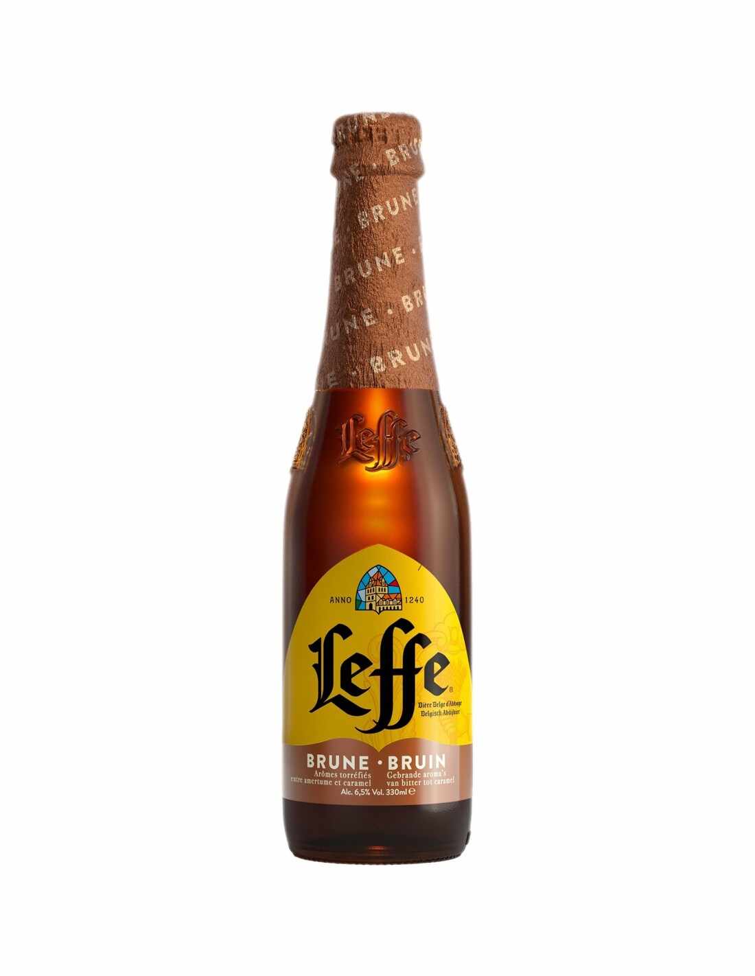 Bere bruna, filtrata Leffe, 6.5% alc., 0.33L, Belgia