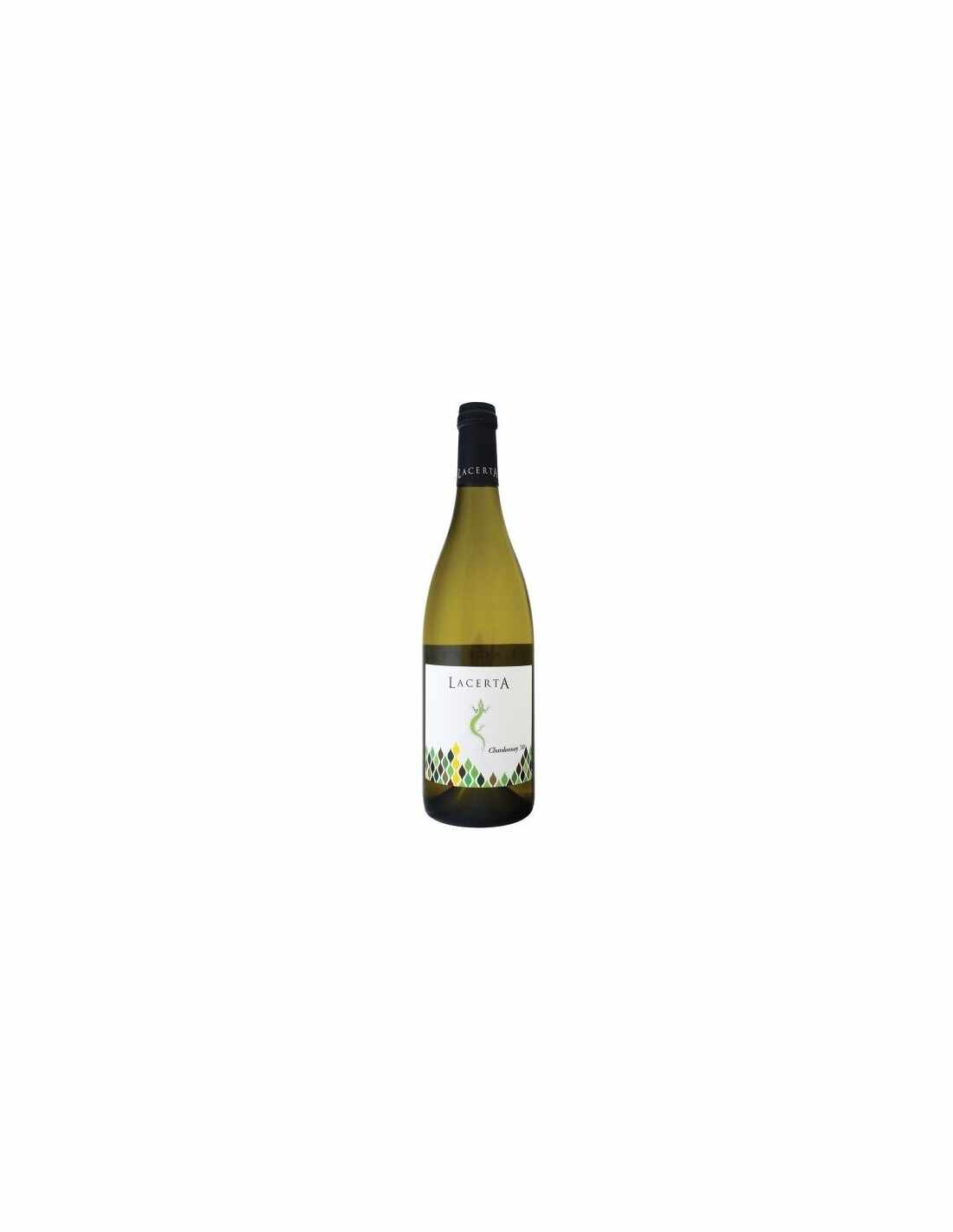 Vin alb sec, Chardonnay, Lacerta Dealu Mare, 2018, 0.75L, 13.8% alc., Romania