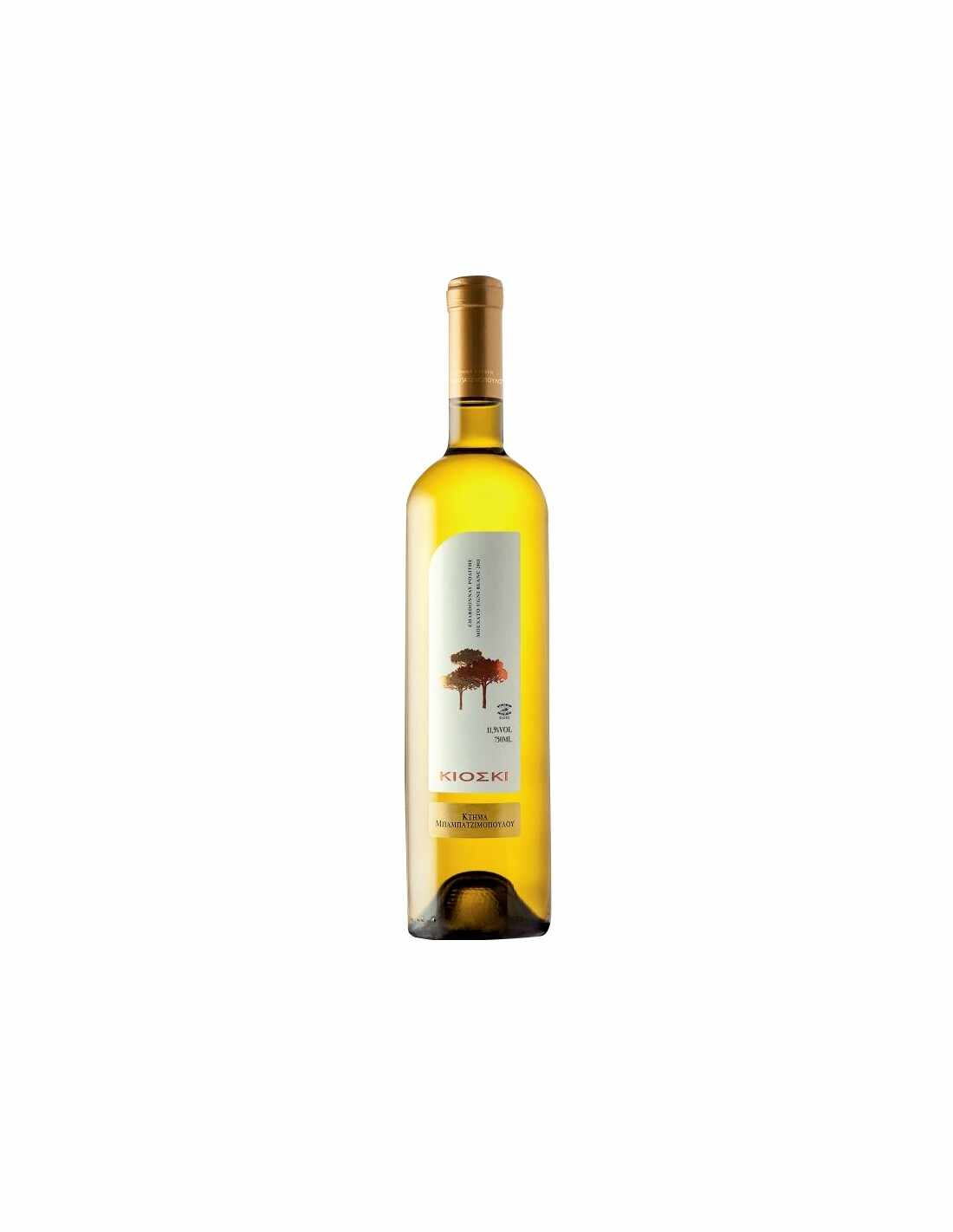 Vin alb sec, Cupaj, Kioski Si Of Vertiskos Thessaloniki, 0.75L, 11.5% alc., Grecia