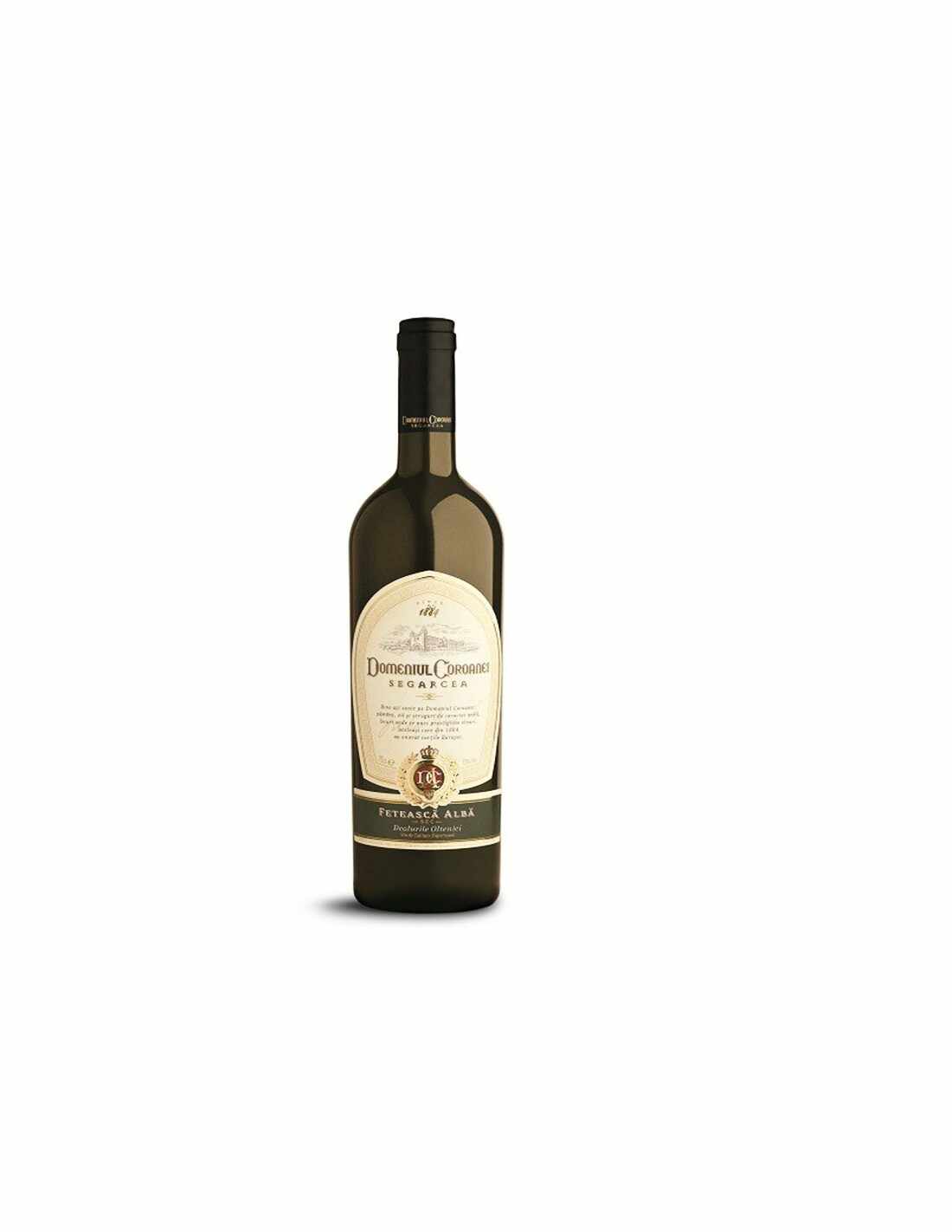 Vin alb sec, Feteasca Alba, Domeniul Coroanei Segarcea, 0.75L, 12% alc., Romania