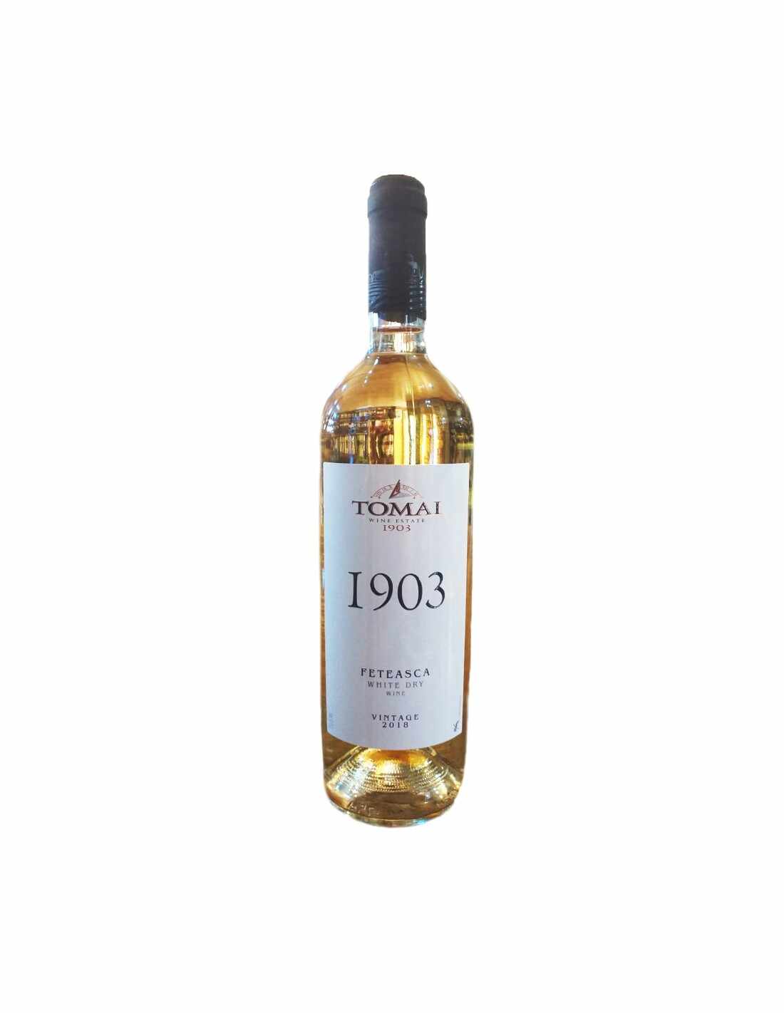 Vin alb sec, Feteasca Alba, Tomai, 0.75L, 12.5% alc., Republica Moldova
