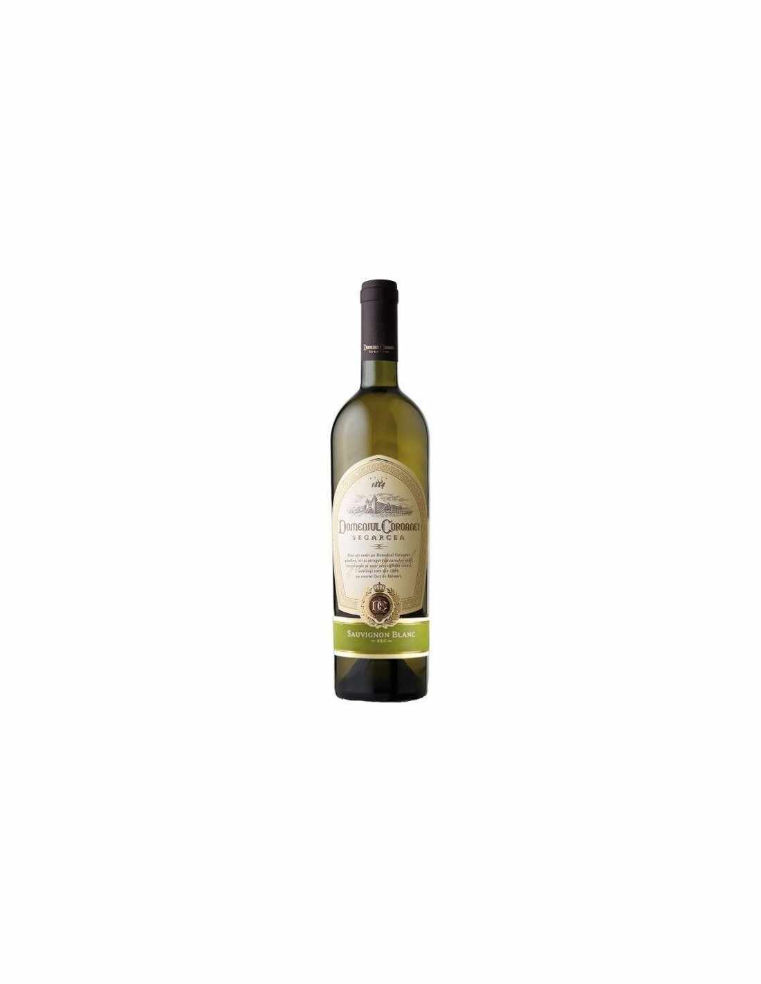 Vin alb sec, Sauvignon Blanc, Domeniul Coroanei Segarcea, 0.75L, 12% alc., Romania