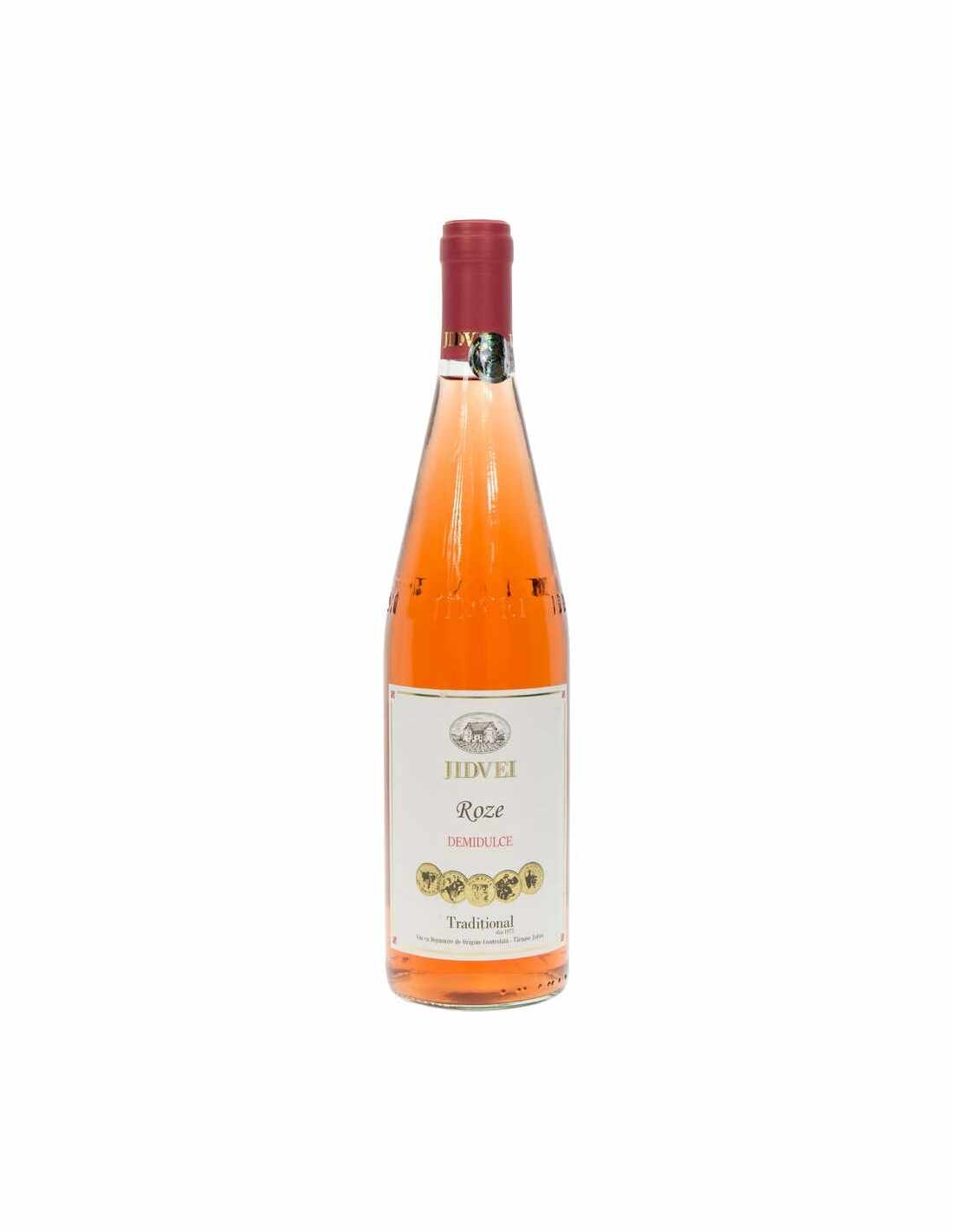 Vin roze demidulce, Cupaj, Jidvei Traditional, 12.5% alc., 0.75L, Romania