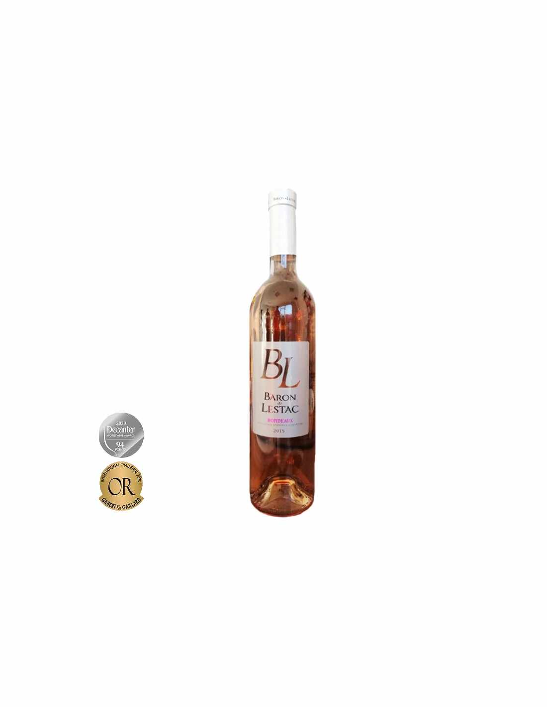 Vin roze sec, Cupaj, Baron de Lestac Bordeaux, 12.5% alc., 0.75L, Franta