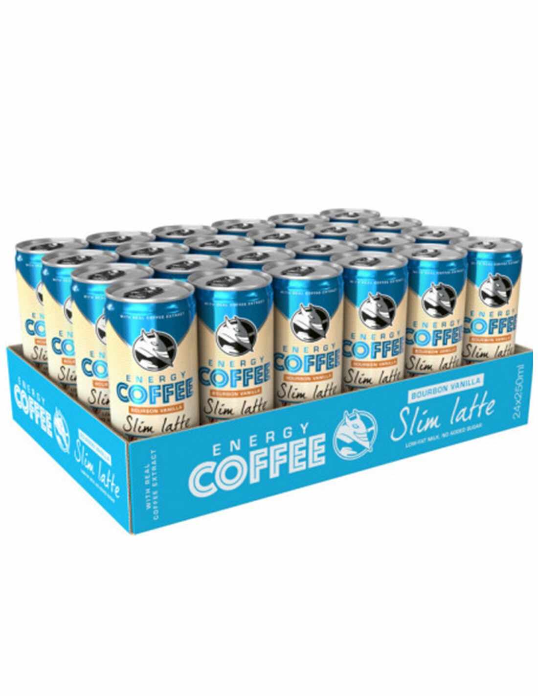 Bax 24 bucati Energizant Hell Energy Coffee Slim Latte, 0.25L