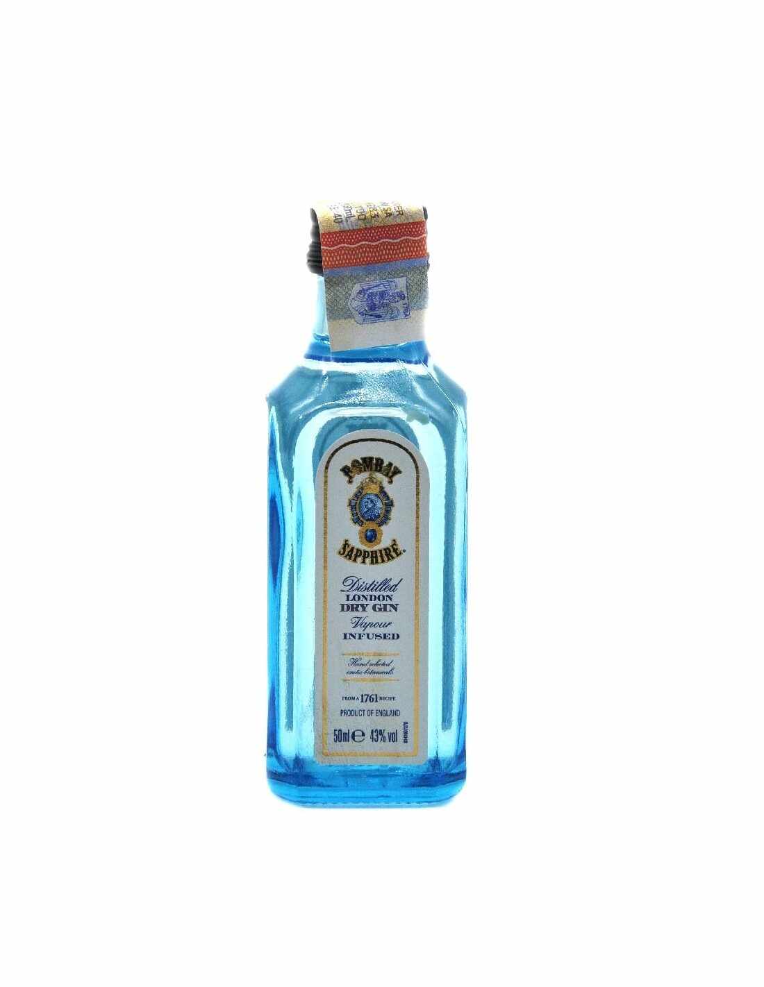 Gin Bombay Sapphire sticla, 43% alc., 0.05L, Anglia