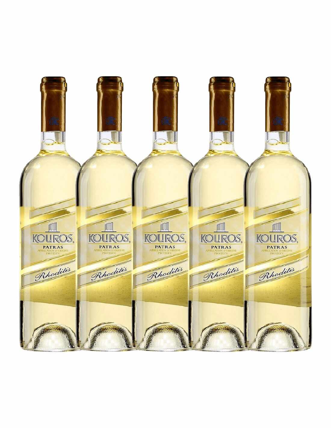 Pachet 5 sticle Vin alb sec Kouros, Nemeas, 12.5% alc., 0.75L, Grecia