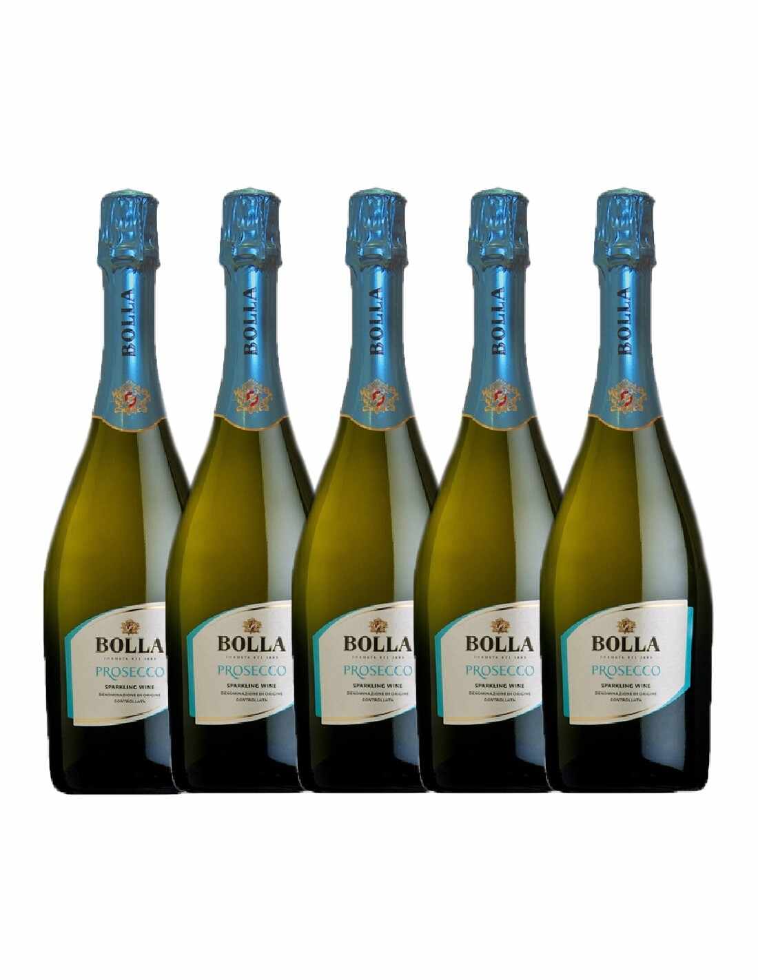 Pachet 5 sticle Vin prosecco alb sec Bolla Veneto, 0.75L, 11% alc., Italia