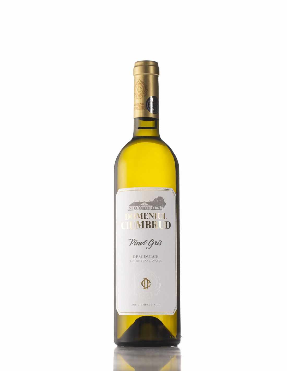 Vin alb demidulce, Pinot Gris, Domeniul Ciumbrud, 12.6% alc., 0.75L, Romania