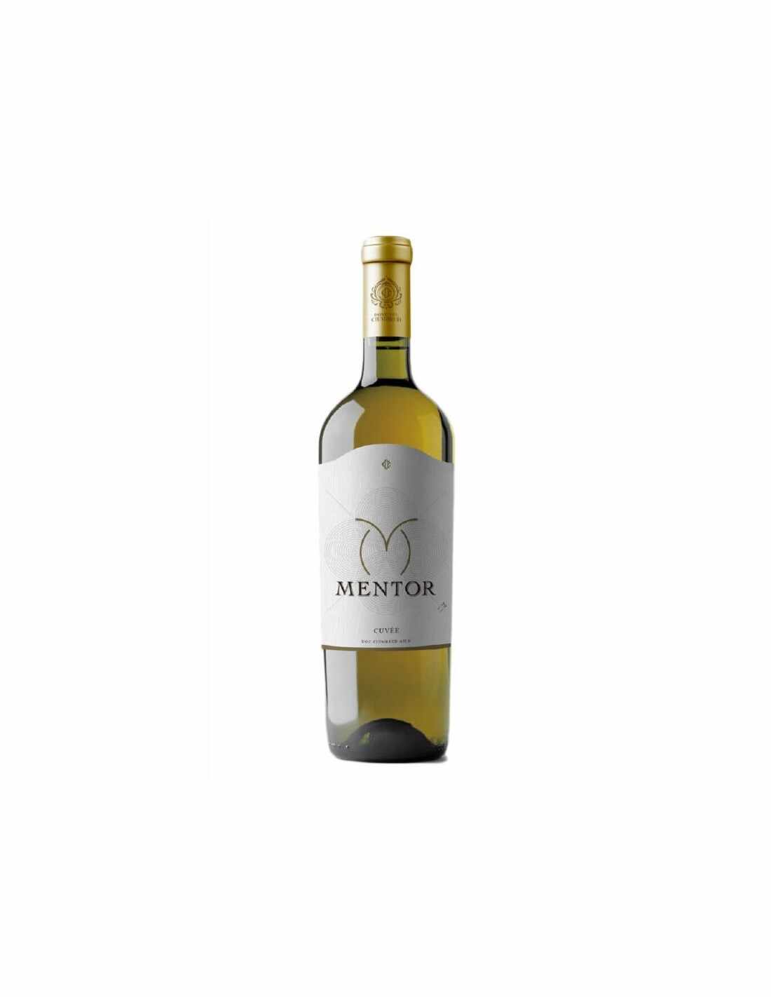 Vin alb demisec, Sauvignon Blanc & Traminer, Mentor, Ciumbrud 0.75L, Romania