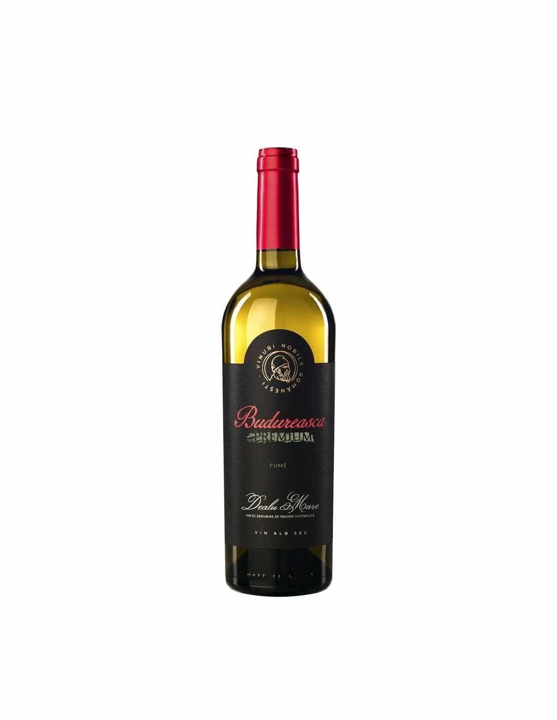Vin alb sec, Budureasca Premium Fume Dealu Mare, 13.5% alc.,0.75L, Romania