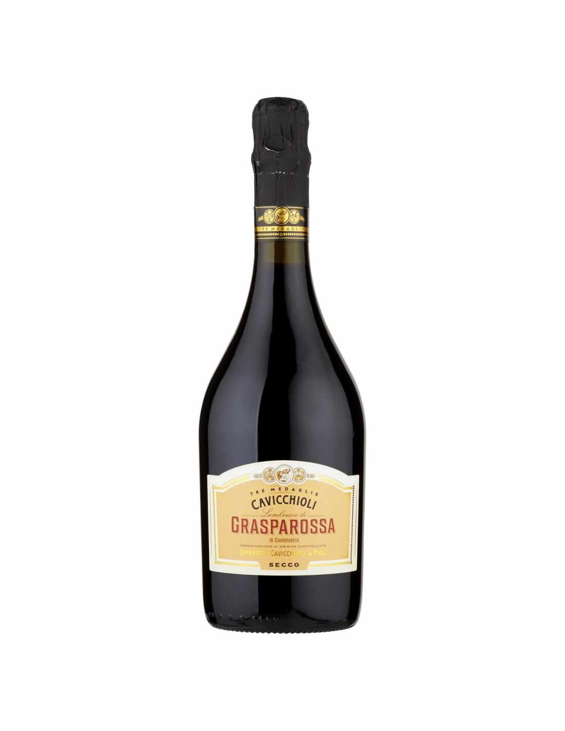 Vin frizzante Cavicchioli Grasparossa Secco, 11% alc., 0.75L, Italia