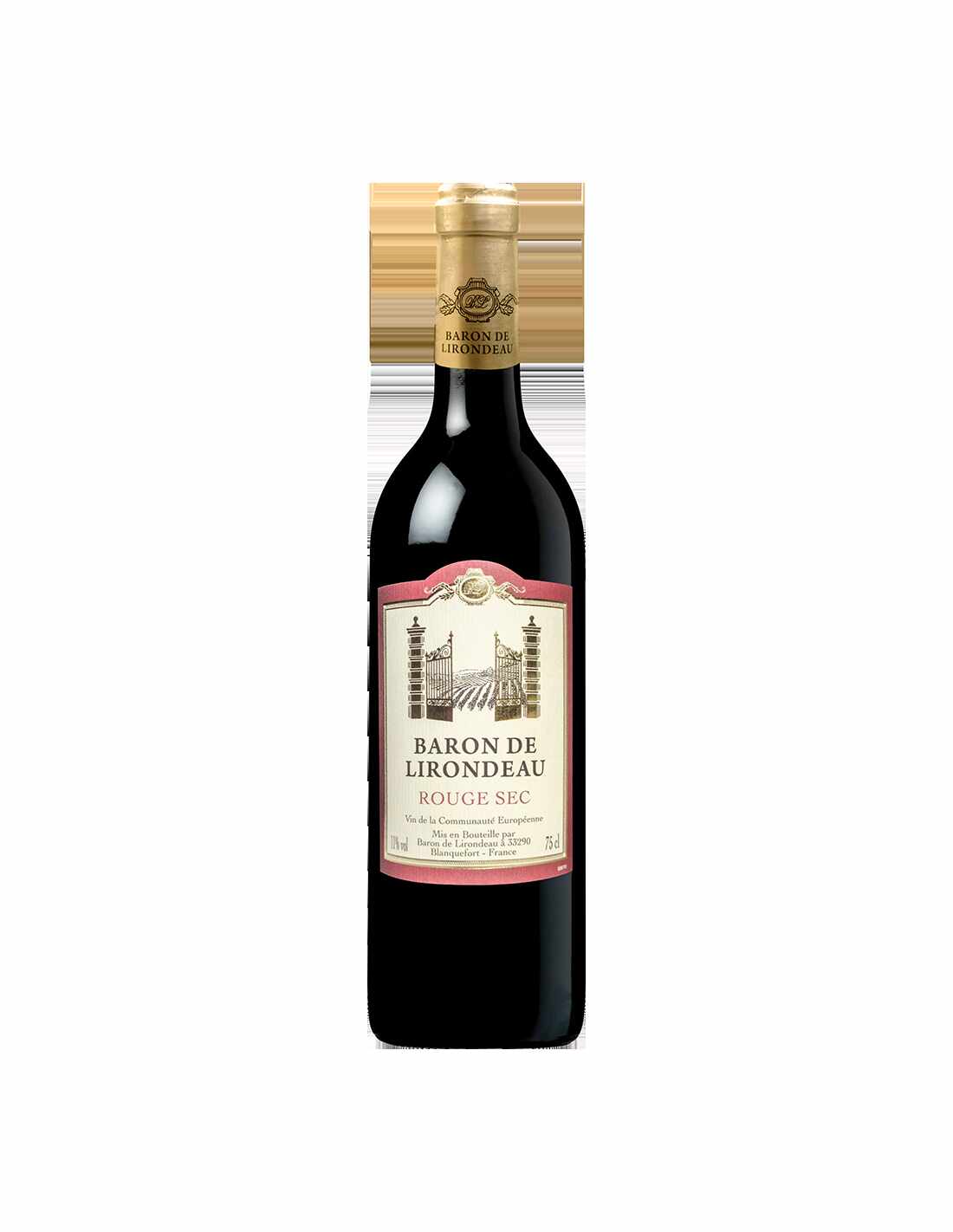 Vin rosu sec, Cupaj, Baron de Lirondeau, 0.75L, 11% alc., Franta