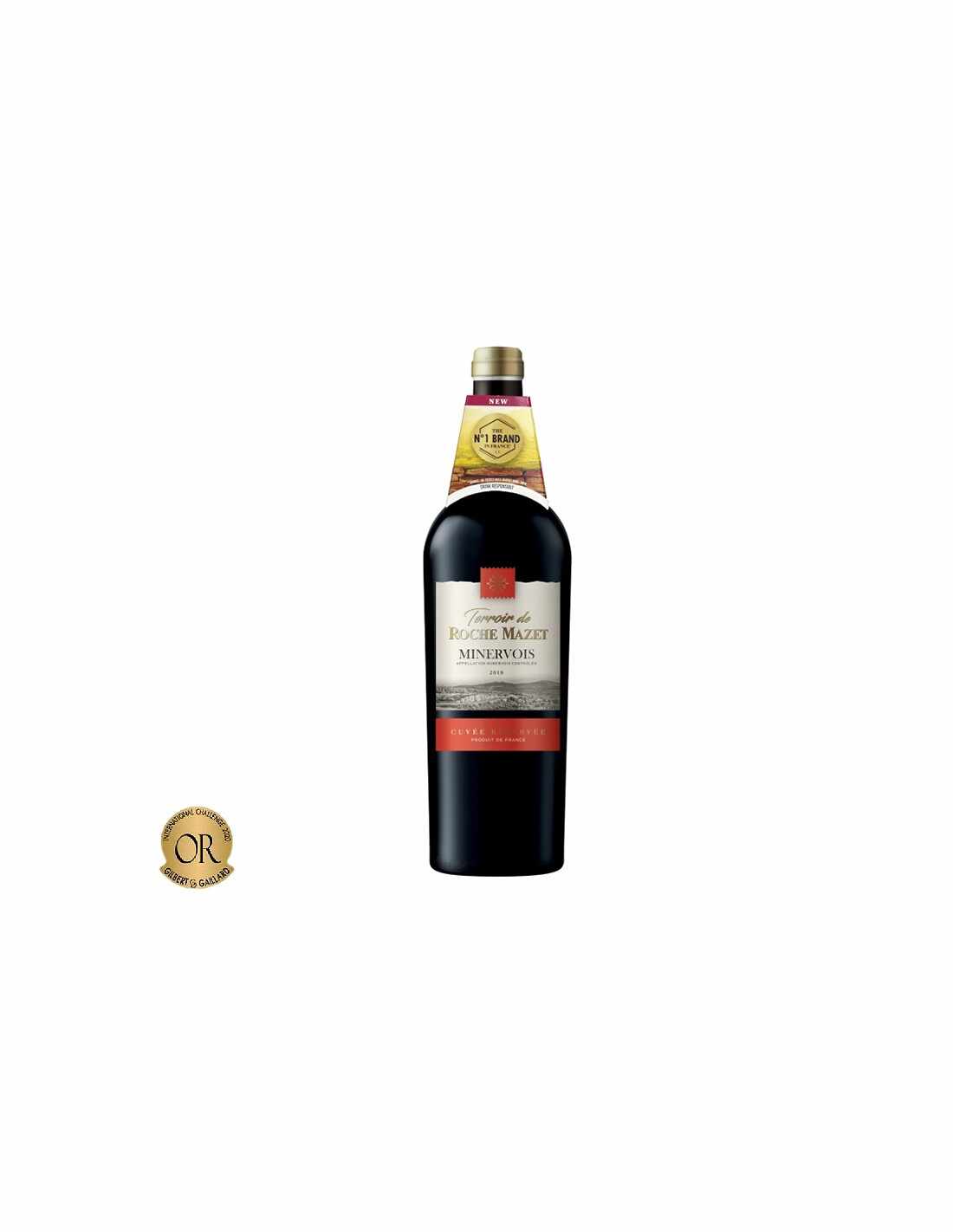 Vin rosu sec, Cupaj, Terroir de Roche Mazet, Minervois Cuvee Reserve, 0.75L, 13.5% alc., Franta