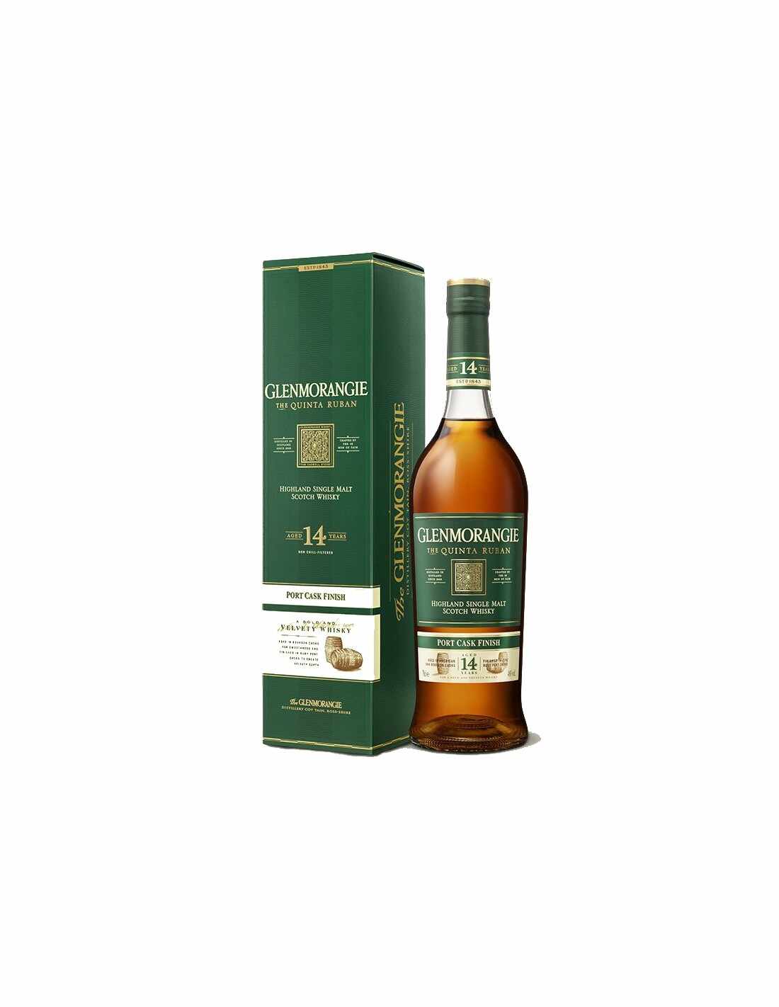 Whisky Glenmorangie Quinta Ruban 14 ani, 0.7L, 46% alc., Scotia