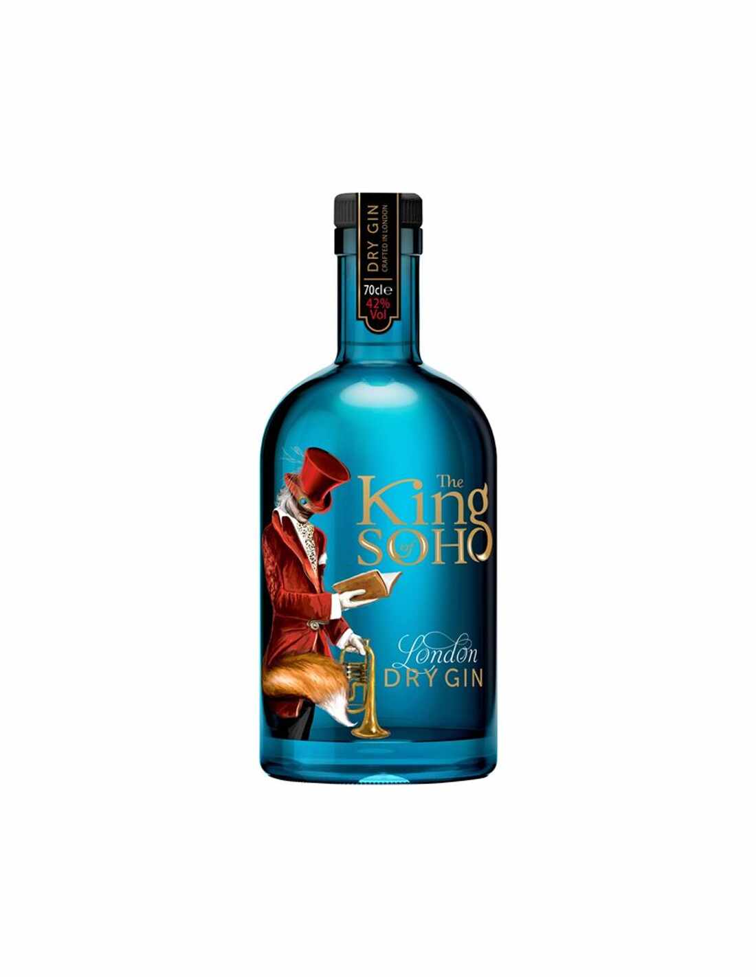 Gin King Of Soho, 42% alc., 0.7L, Marea Britanie