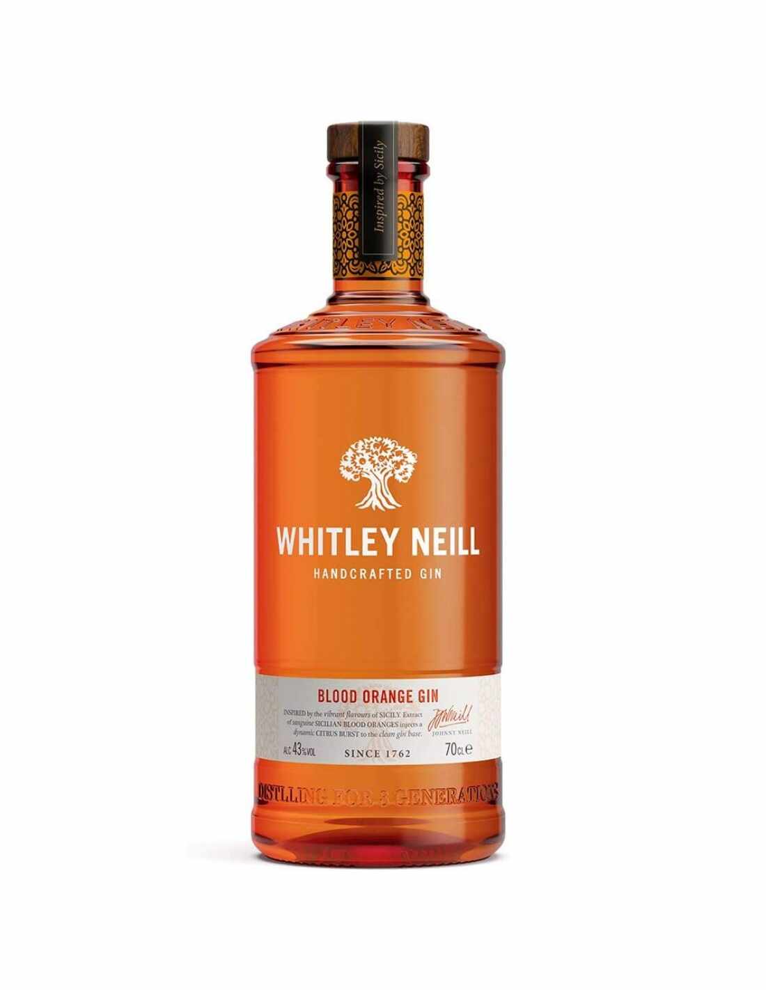 Gin Whitley Neill Blood Orange, 43% alc., 0.7L, Anglia