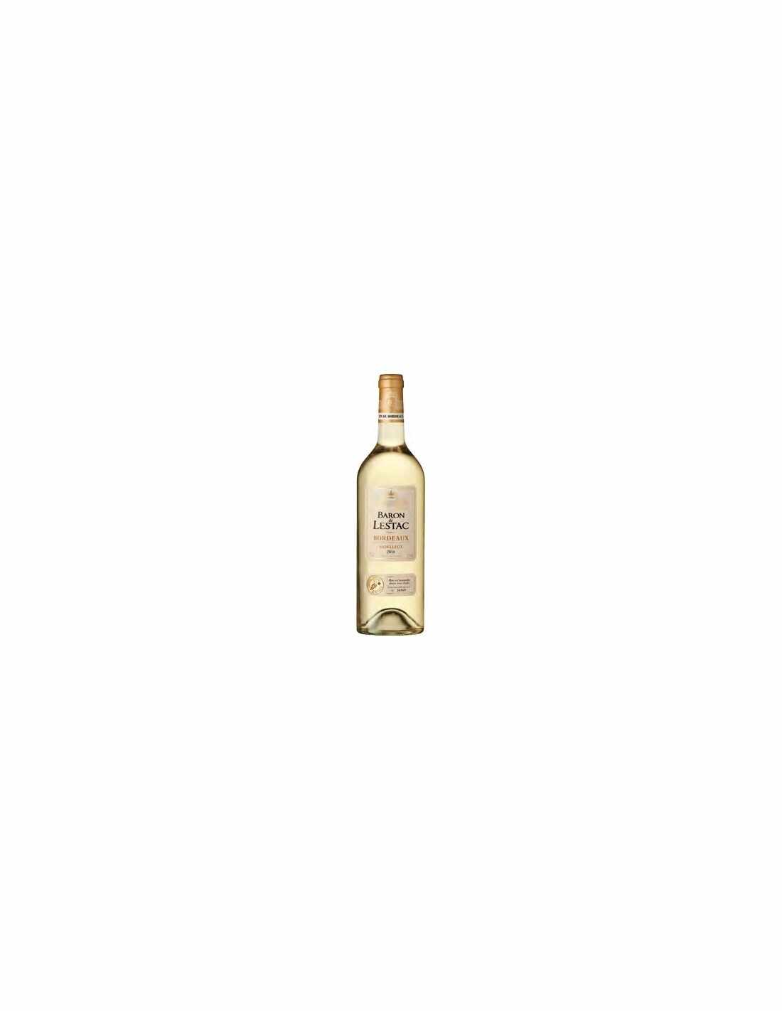 Vin alb demidulce, Moelleux, Baron de Lestac Bordeaux, 0.75L, 12.5% alc., Franta