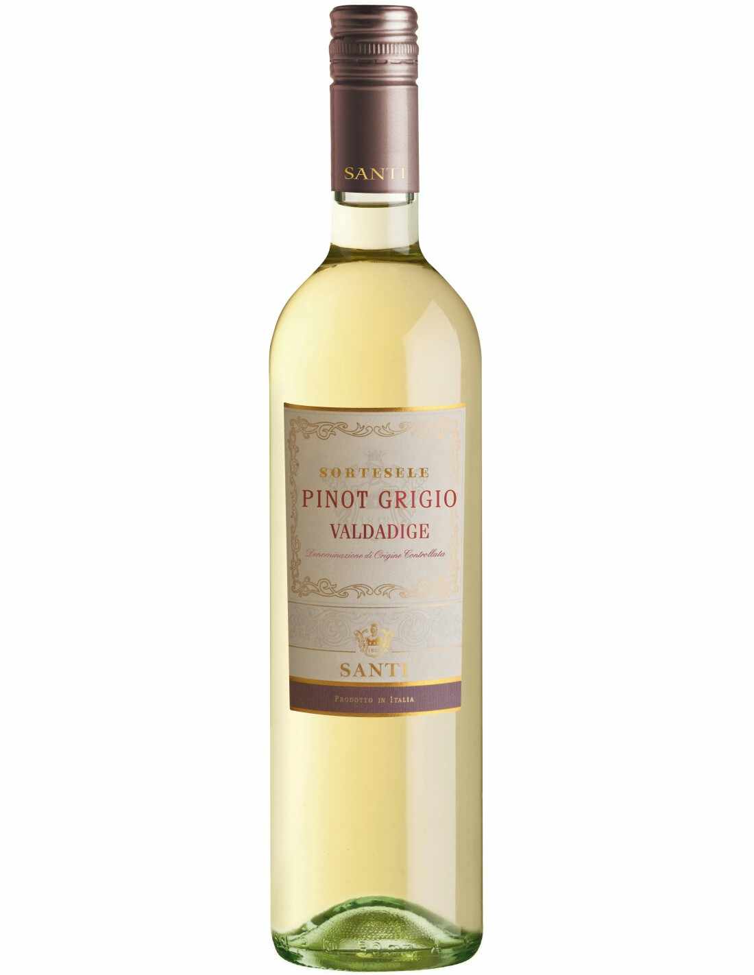 Vin alb, Pinot Grigio, Santi Sortesele Valdadige, 0.75L, 12.5% alc., Italia