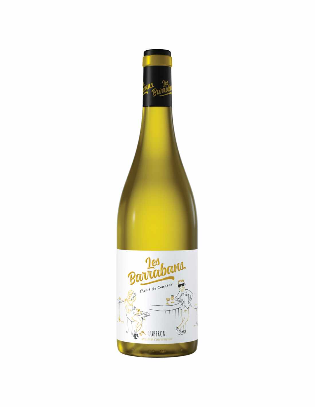 Vin alb sec Les Barrabans Luberon, 0.75L, 12% alc., Franta