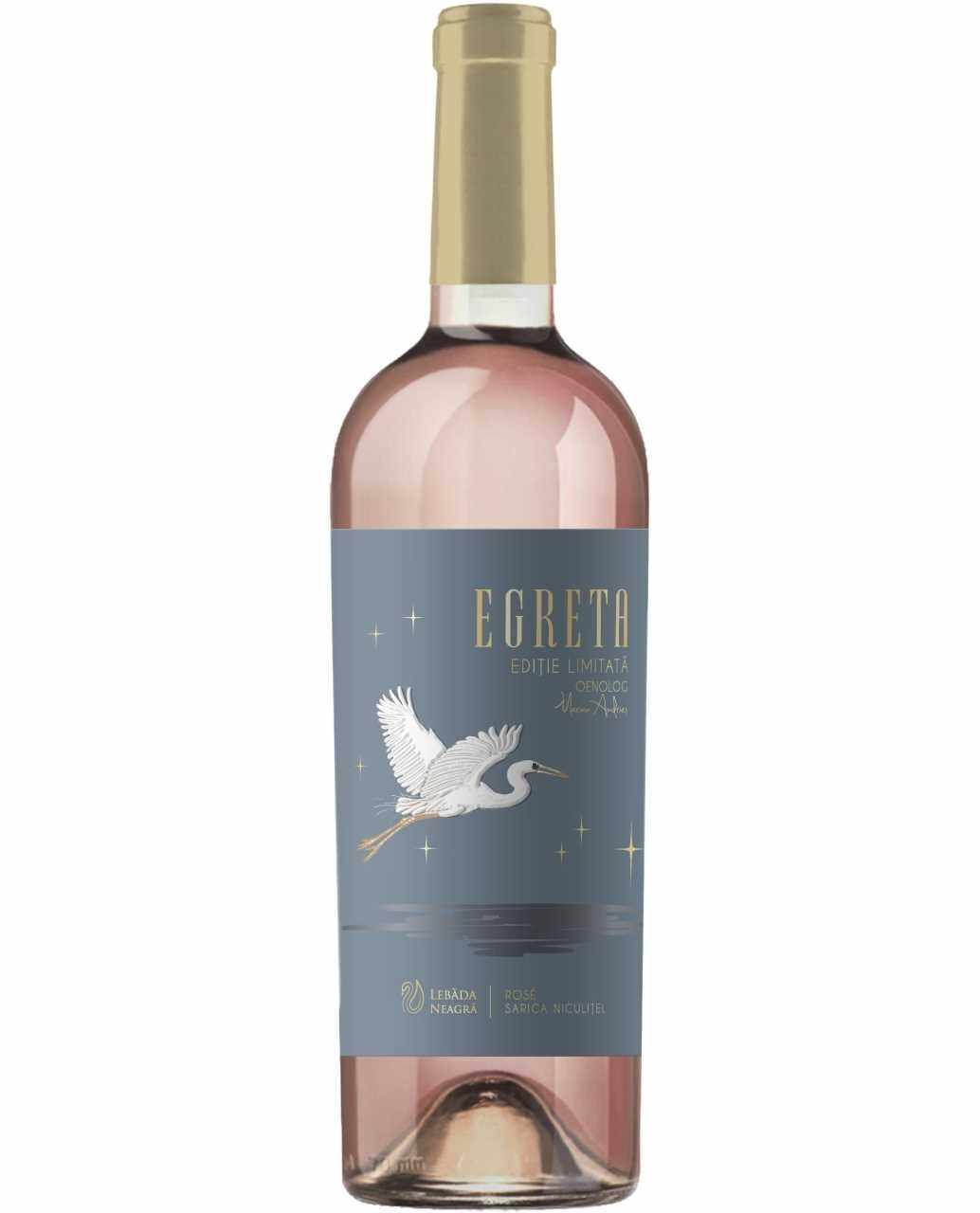 Vin rose - Lebada Neagra, Egreta, Merlot, Sec, 2019, Editie limitata | Lebada neagra