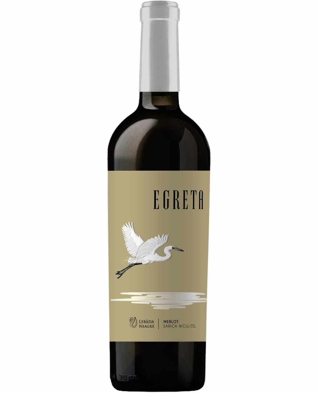 Vin rosu - Lebada Neagra, Egreta, Merlot, Sec, 2019 | Lebada neagra