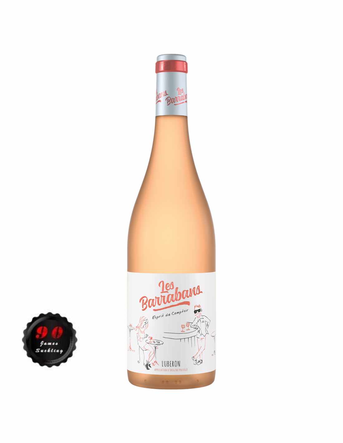 Vin roze sec Les Barrabans Luberon, 0.75L, 13% alc., Franta